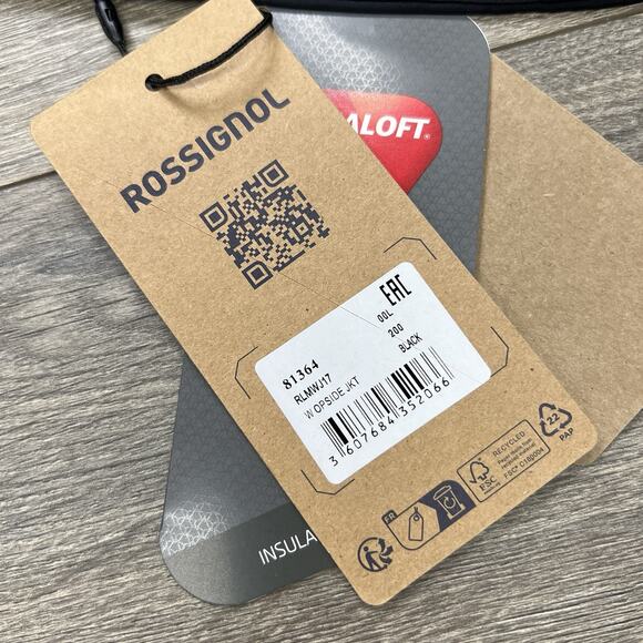 Rossignol Opside Jacket Size Large Womens Black Light Insulated Full Zip $230 - Picture 15 of 15